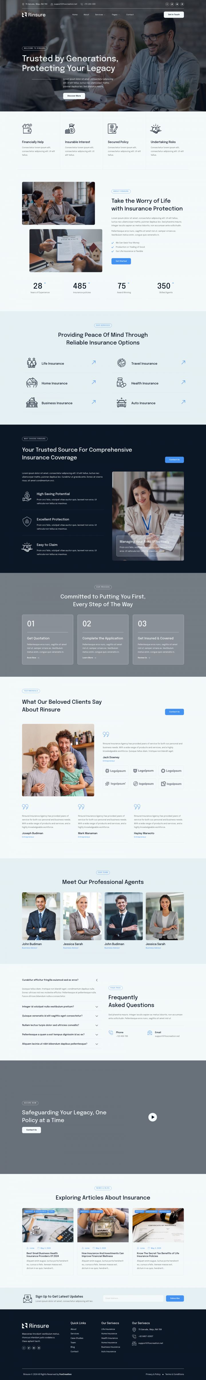 WordPress шаблон ThemeForest Rinsure