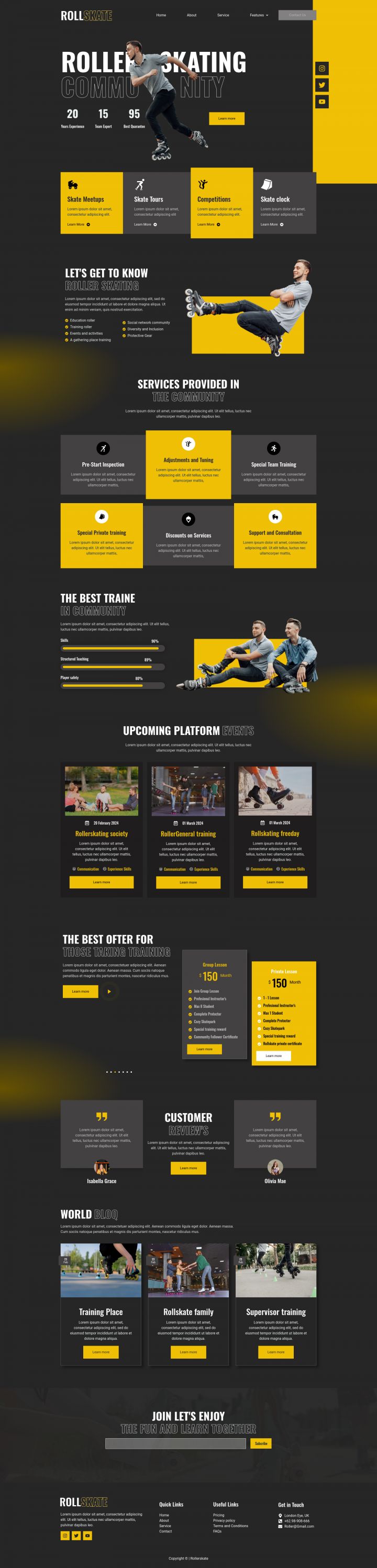 WordPress шаблон ThemeForest Rollskate