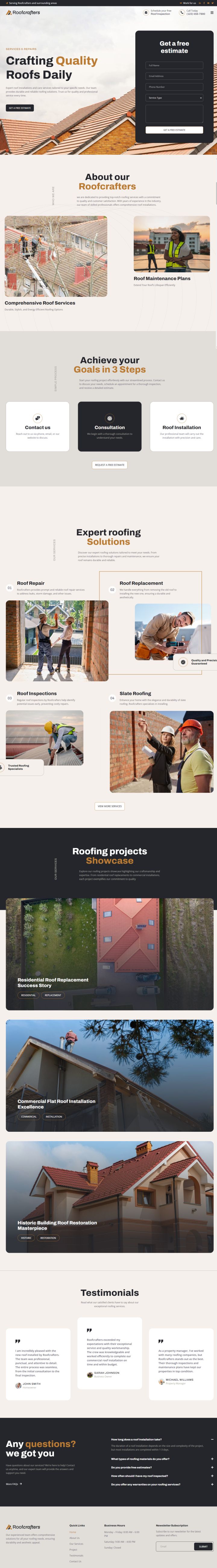 WordPress шаблон ThemeForest Roofcrafters