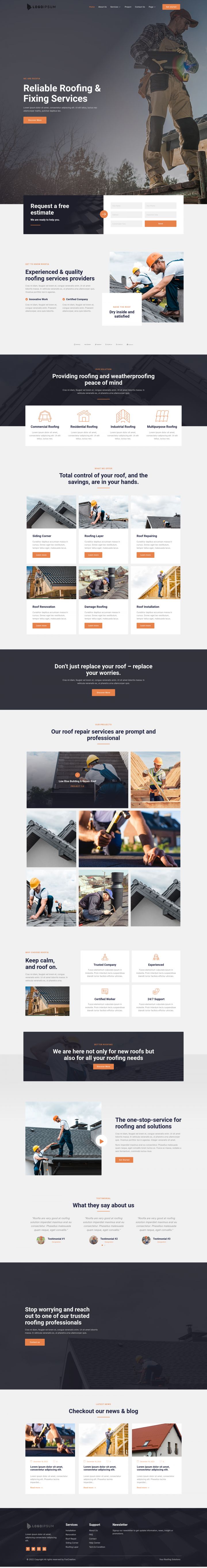 WordPress шаблон ThemeForest Roofia