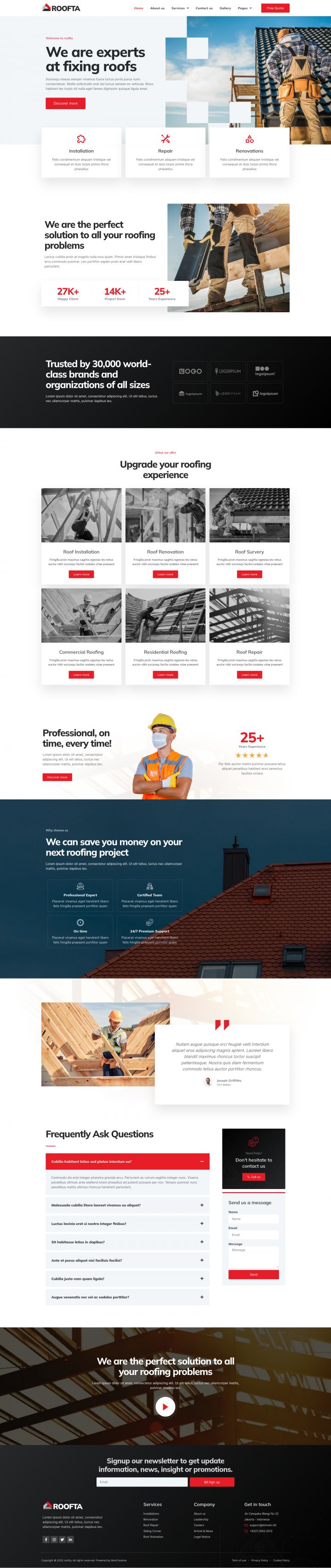 WordPress шаблон ThemeForest Roofta