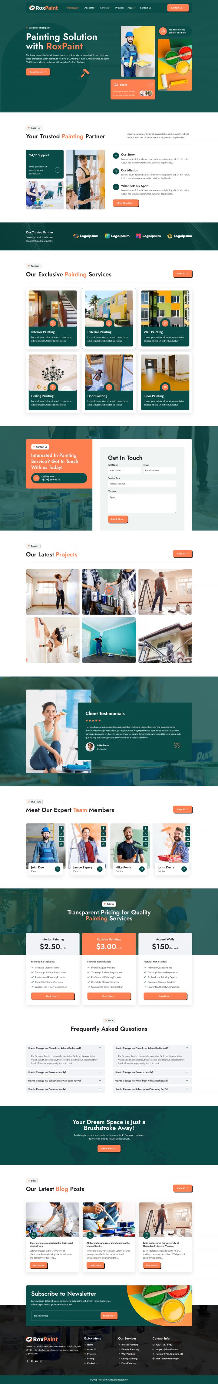 WordPress шаблон ThemeForest RoxPaint
