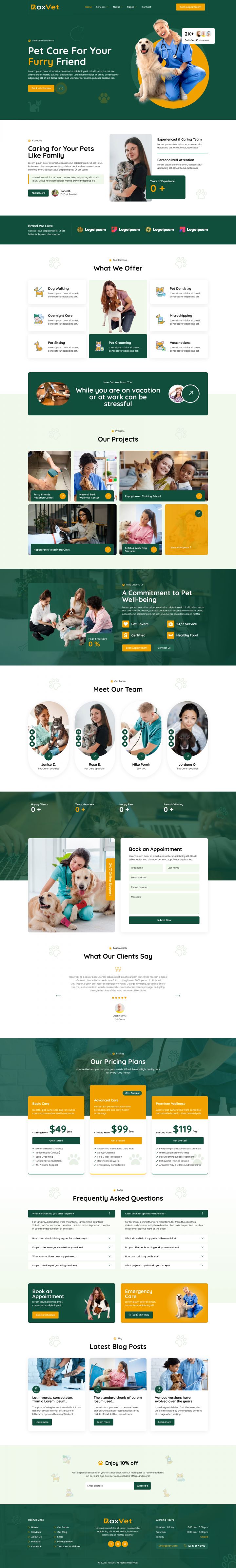 WordPress шаблон ThemeForest RoxVet
