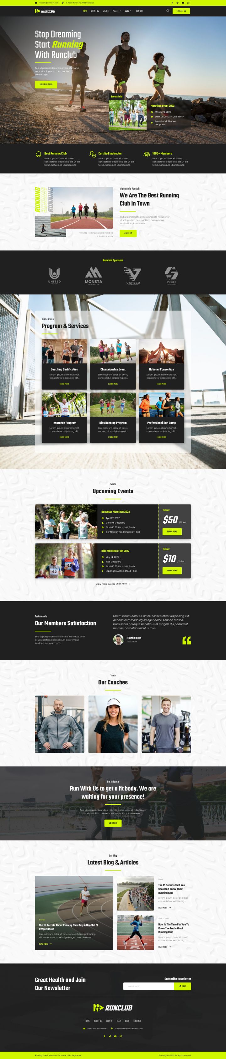 WordPress шаблон ThemeForest Runclub