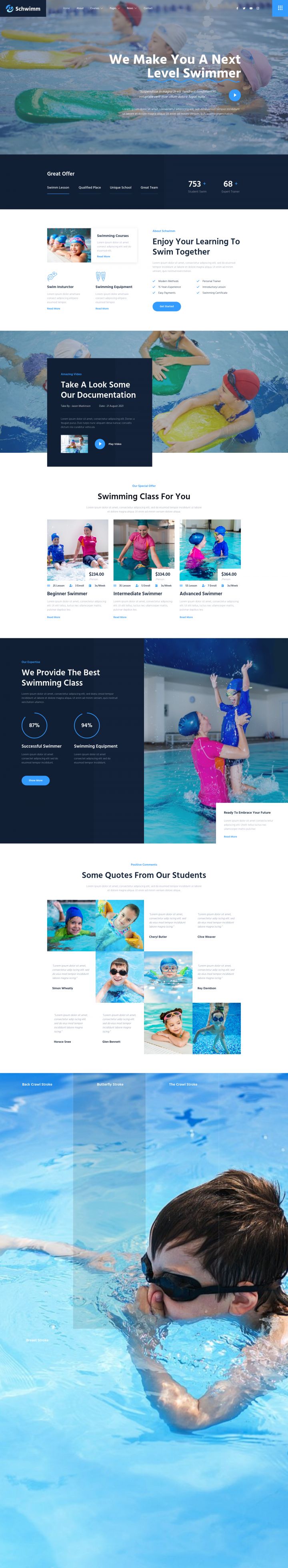 WordPress шаблон ThemeForest Schwimm