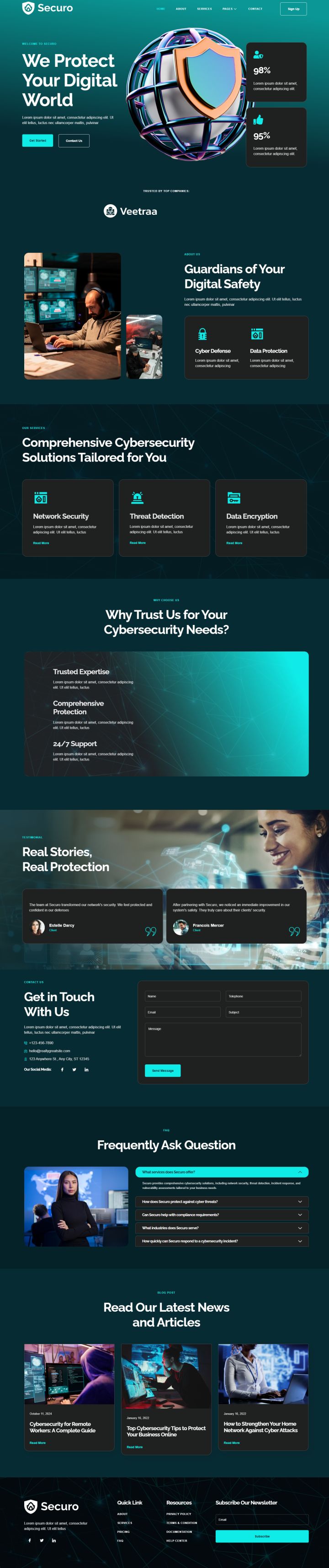 WordPress шаблон ThemeForest Securo