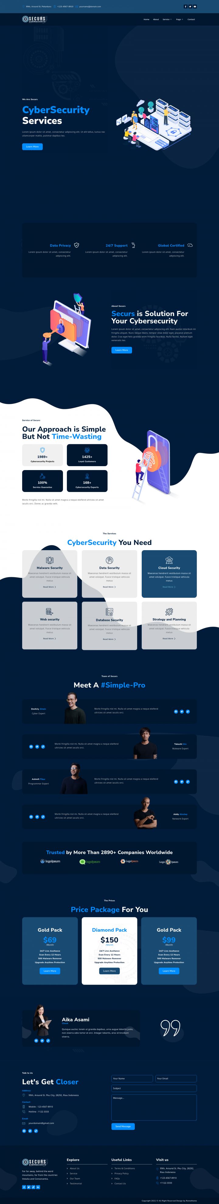 WordPress шаблон ThemeForest Securs