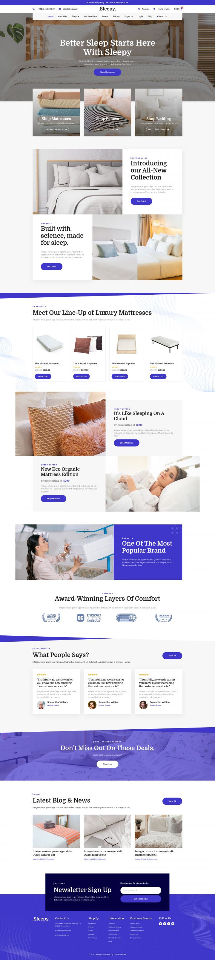 WordPress шаблон ThemeForest Sleepy