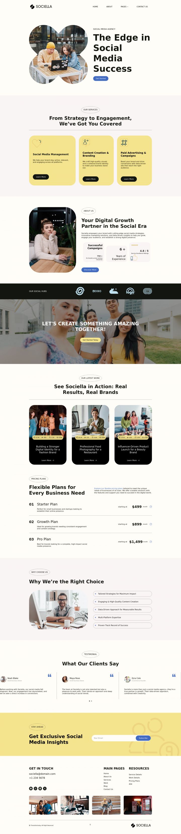 WordPress шаблон ThemeForest Sociella