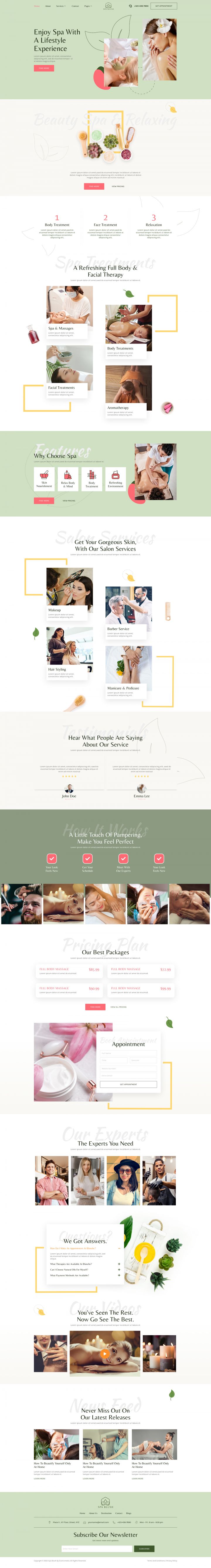 WordPress шаблон ThemeForest Spa Blush