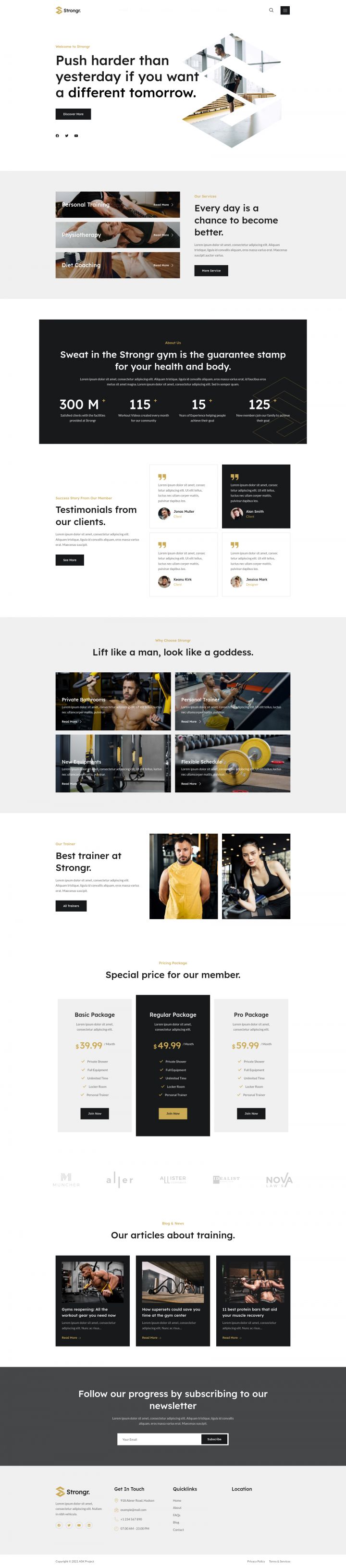 WordPress шаблон ThemeForest Strongr