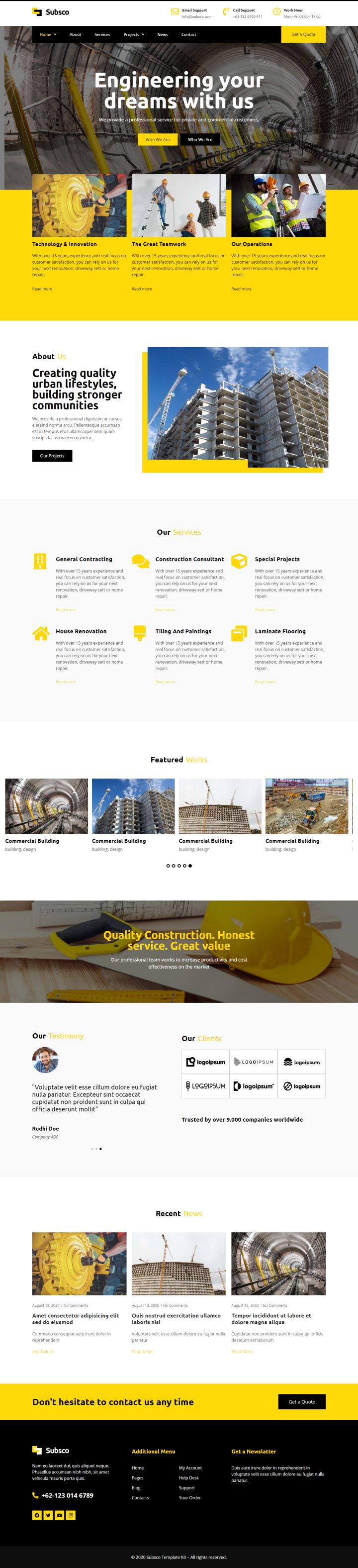 WordPress шаблон ThemeForest Subsco