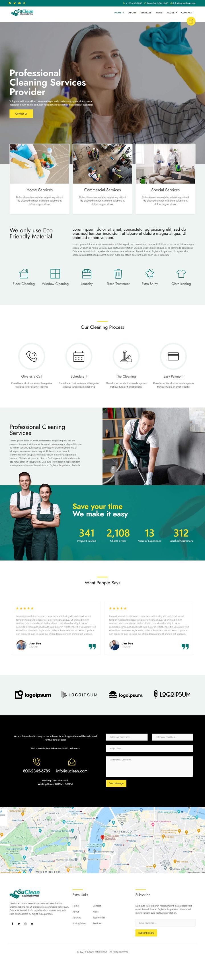 WordPress шаблон ThemeForest SuClean