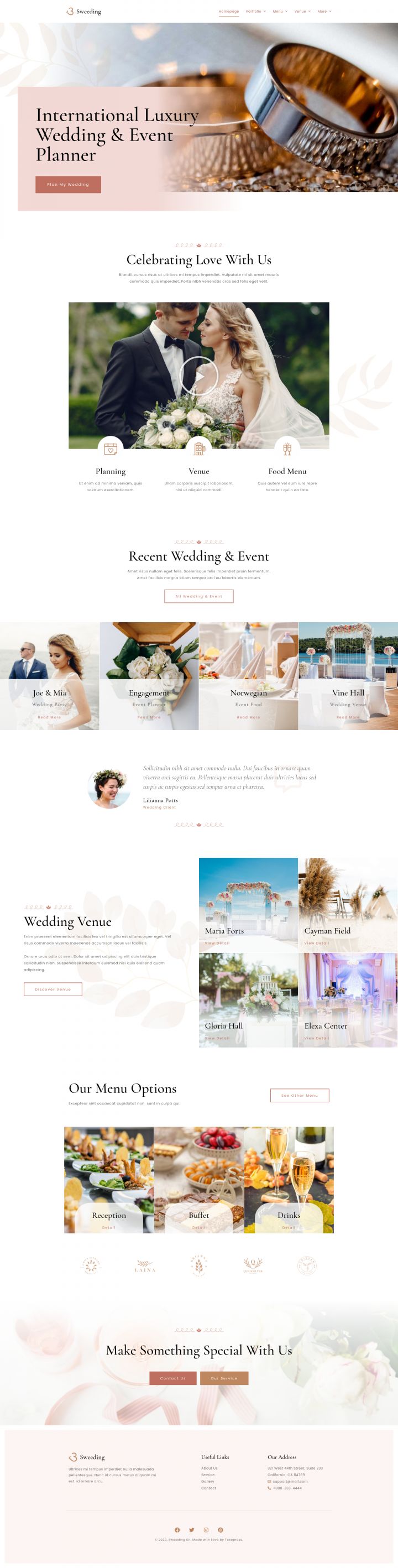 WordPress шаблон ThemeForest Sweeding