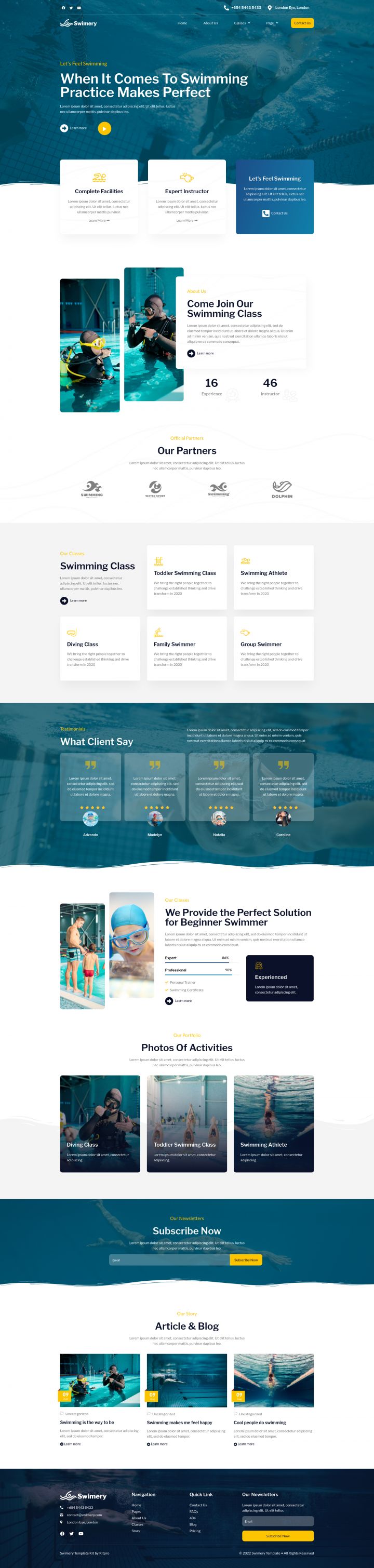 WordPress шаблон ThemeForest Swimery