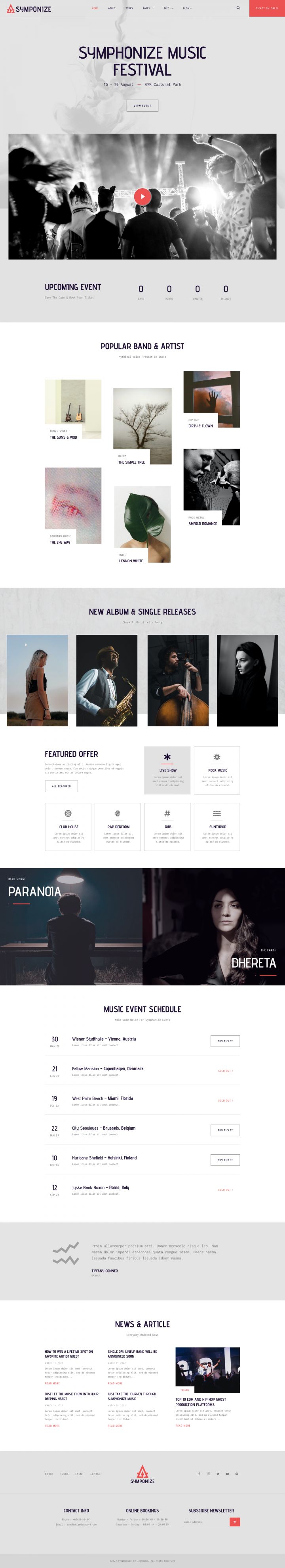 WordPress шаблон ThemeForest Symphonize