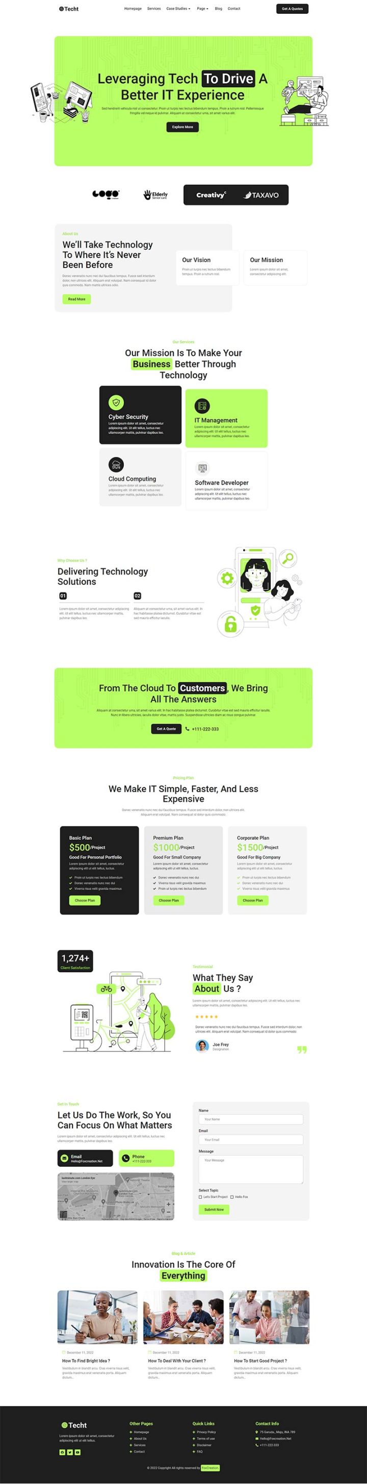 WordPress шаблон ThemeForest Techt