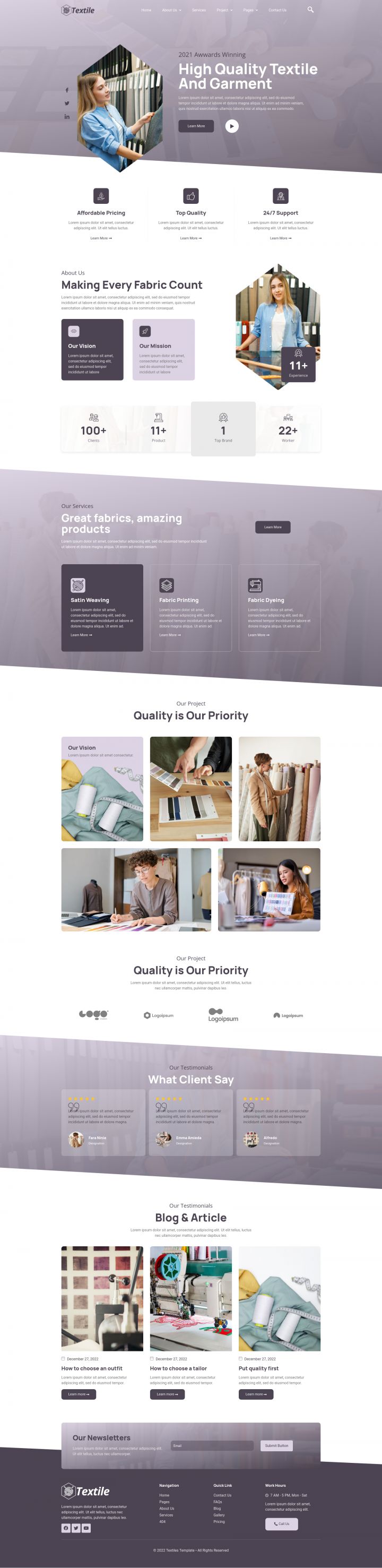 WordPress шаблон ThemeForest Textiles