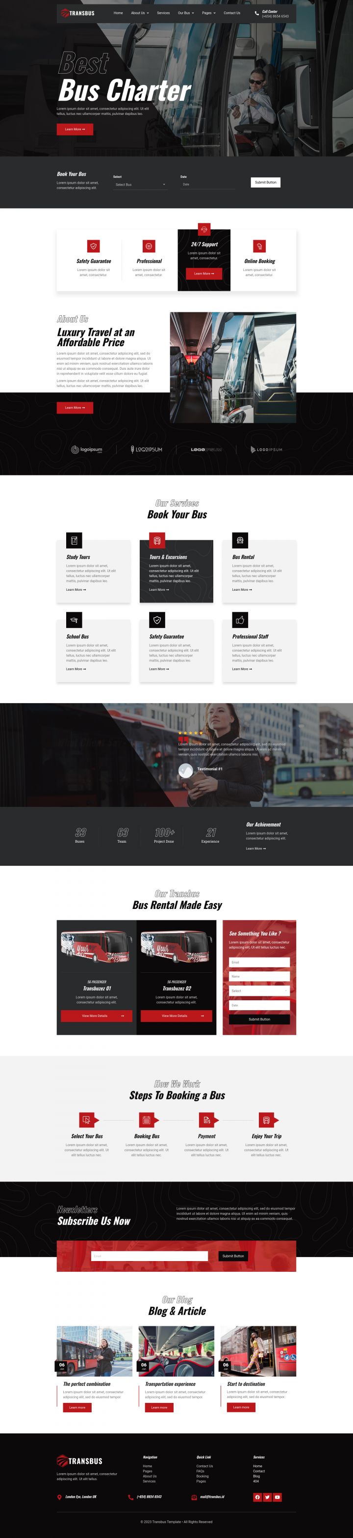 WordPress шаблон ThemeForest Transbus