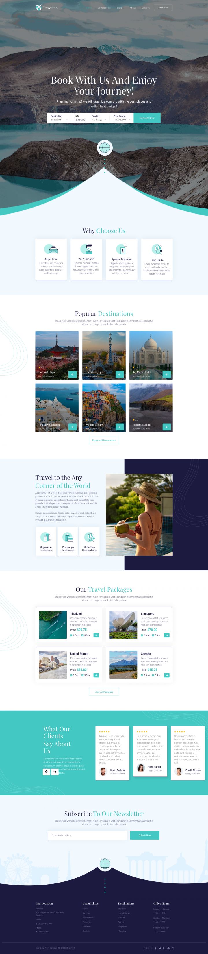 WordPress шаблон ThemeForest Traveino