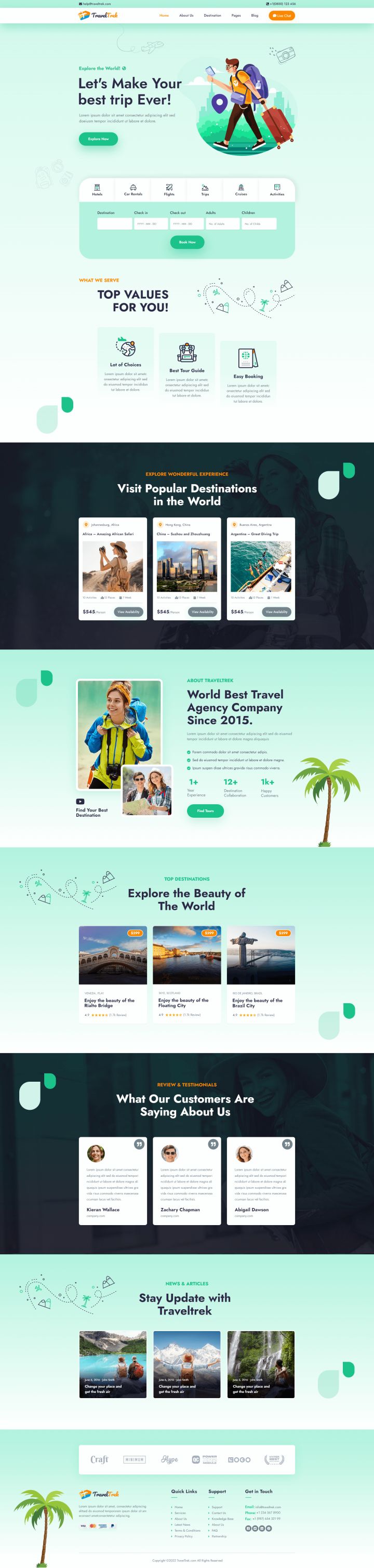 WordPress шаблон ThemeForest Travel Trek