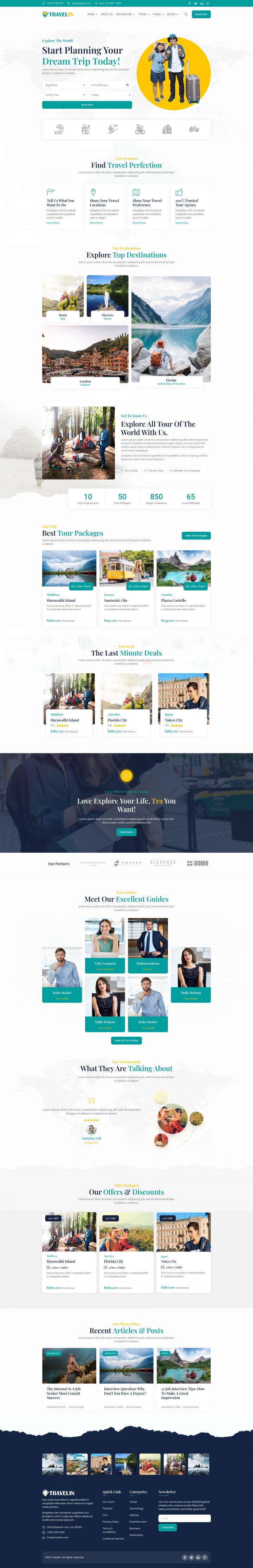 WordPress шаблон ThemeForest Travelin