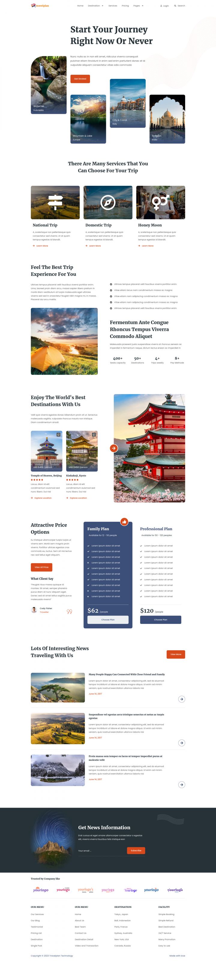 WordPress шаблон ThemeForest Travelplan