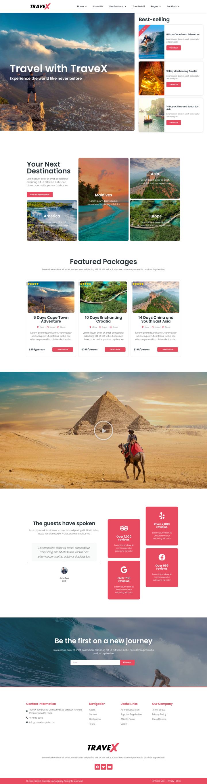 WordPress шаблон ThemeForest TraveX