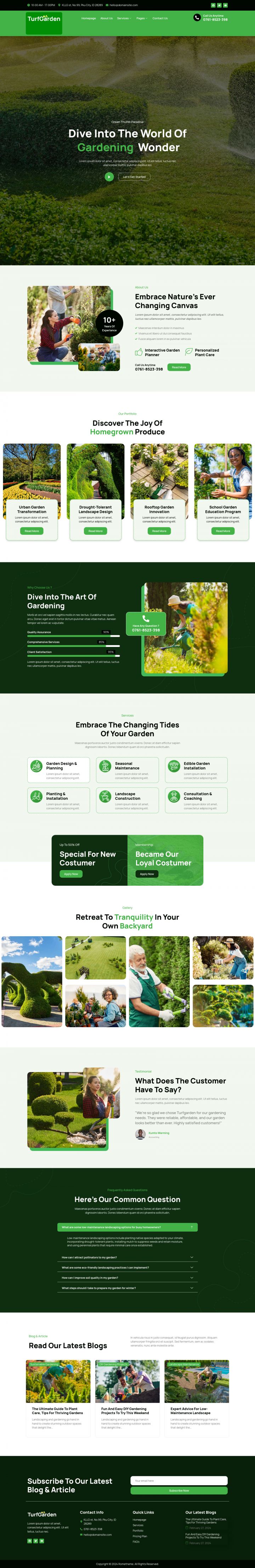 WordPress шаблон ThemeForest Turfgarden