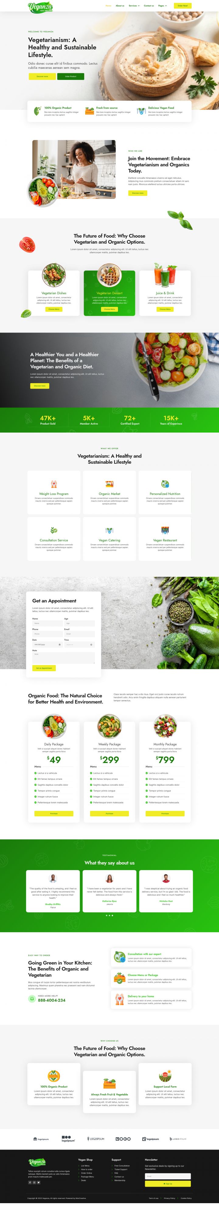 WordPress шаблон ThemeForest Veganza