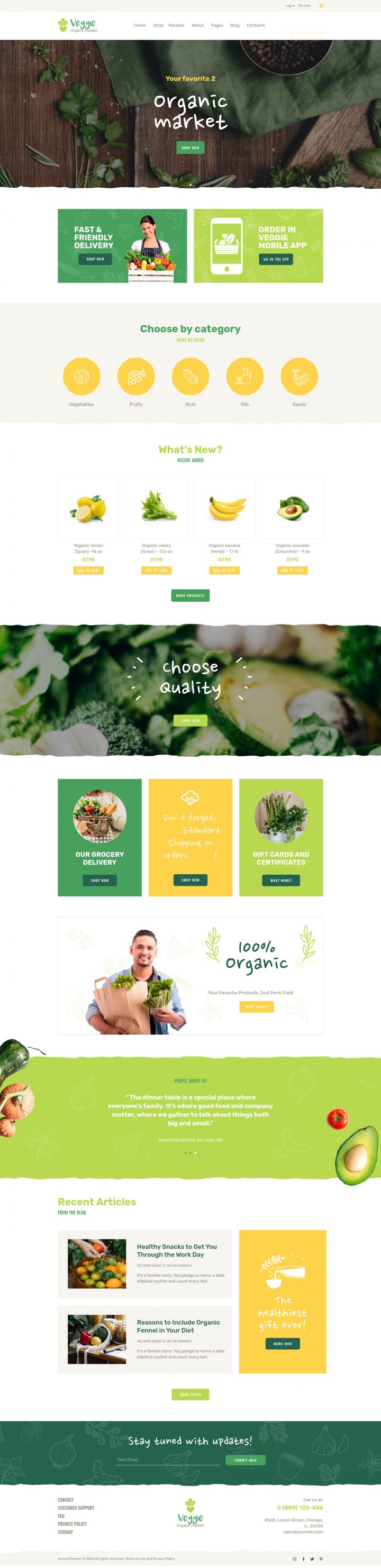 WordPress шаблон ThemeForest Veggie