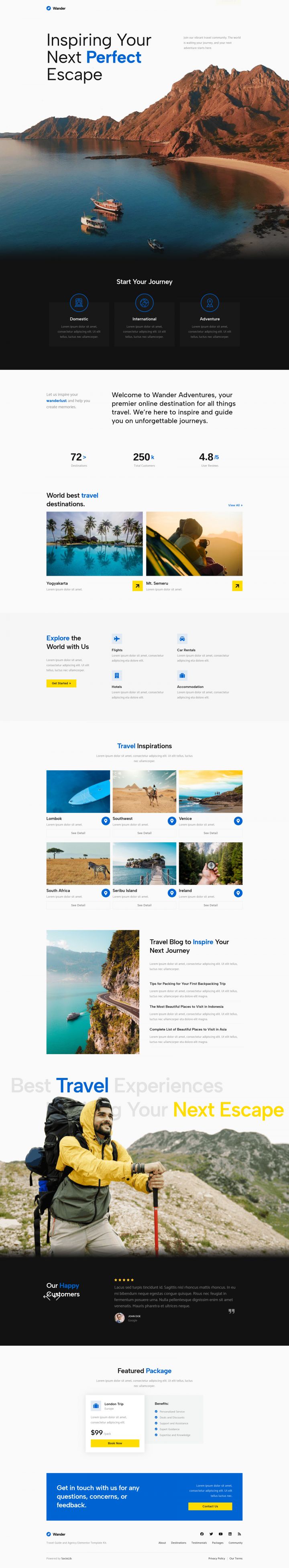 WordPress шаблон ThemeForest Wander