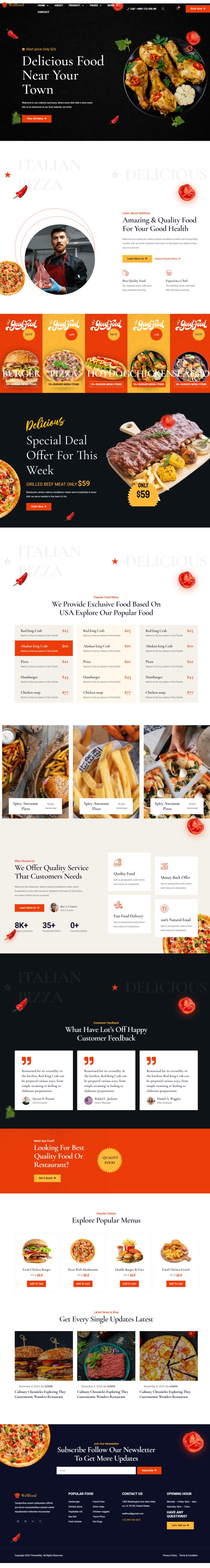 WordPress шаблон ThemeForest Wellfood