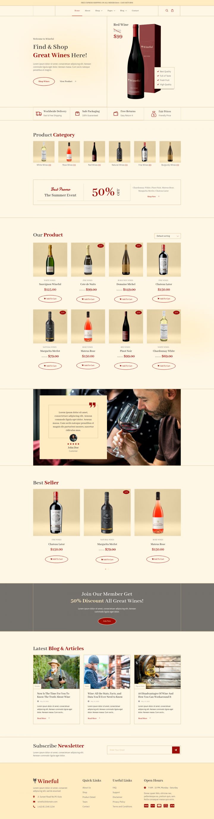 WordPress шаблон ThemeForest Wineful