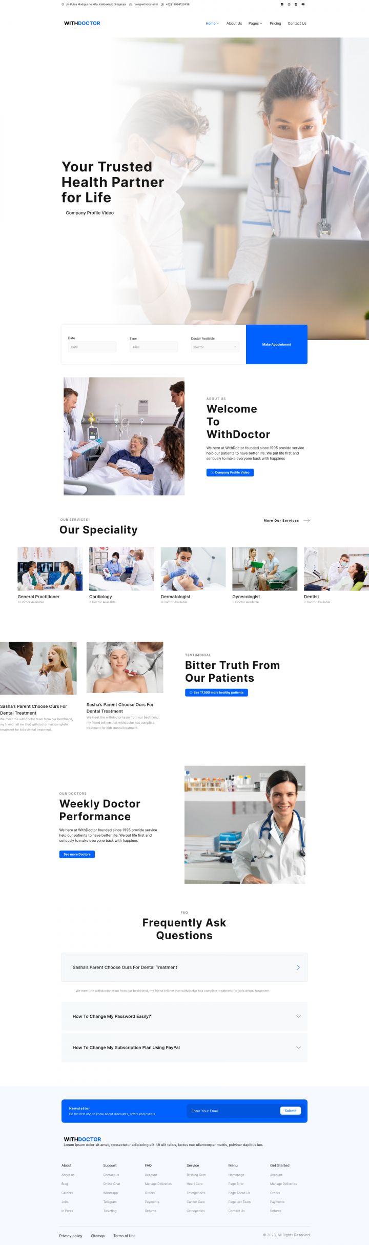 WordPress шаблон ThemeForest WithDoctor