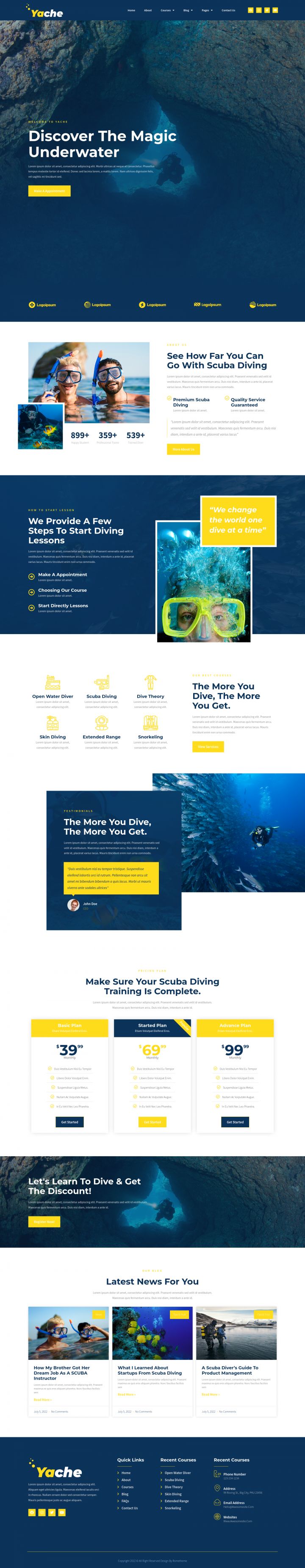 WordPress шаблон ThemeForest Yache