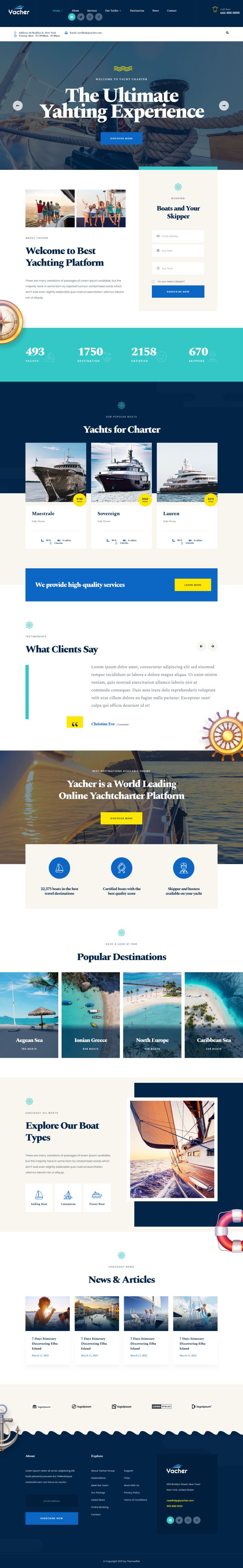 WordPress шаблон ThemeForest Yachter