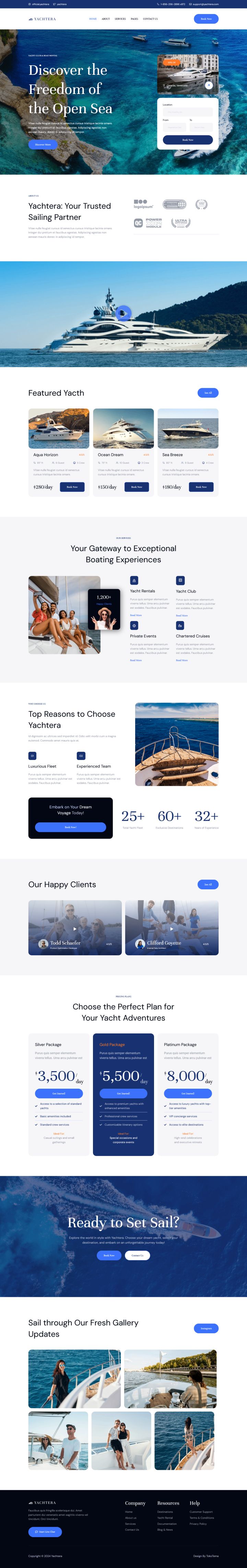 WordPress шаблон ThemeForest Yachtera