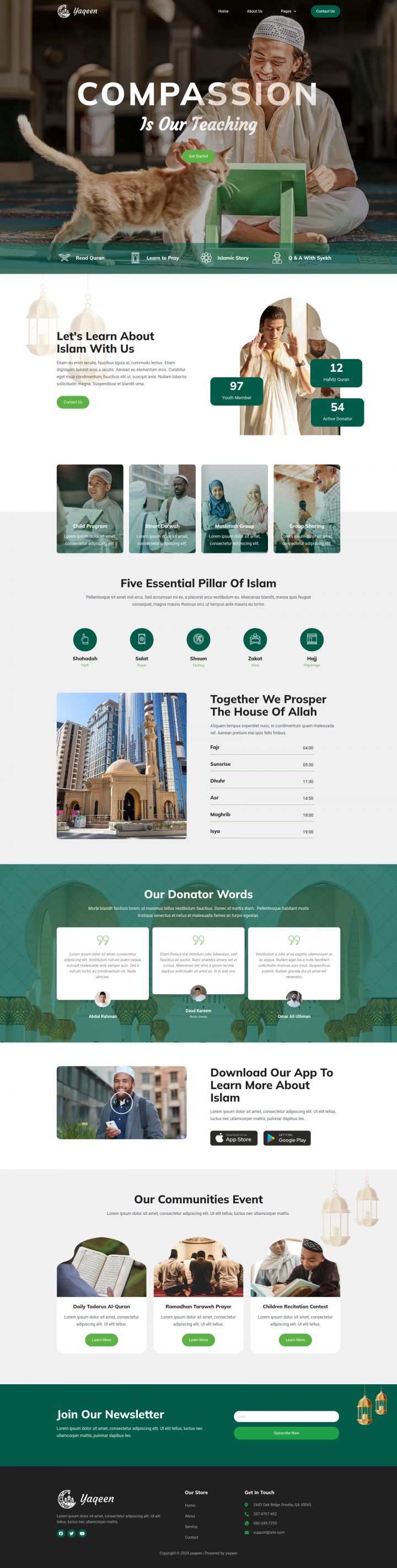 WordPress шаблон ThemeForest Yaqeen