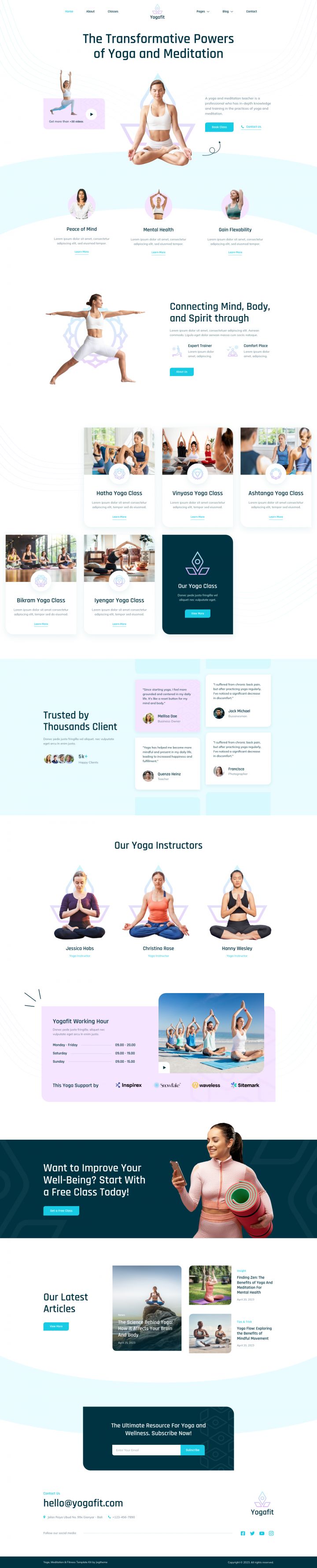 WordPress шаблон ThemeForest Yogafit