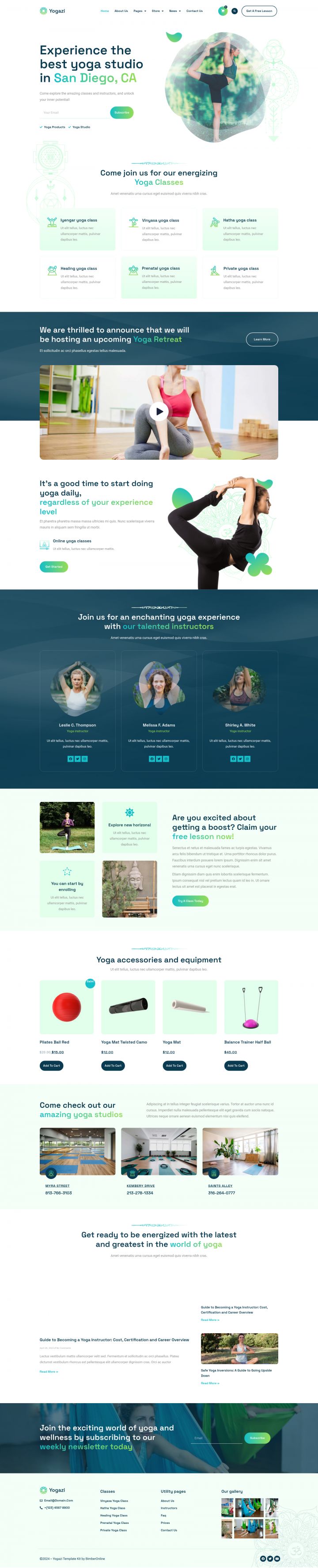 WordPress шаблон ThemeForest Yogazi