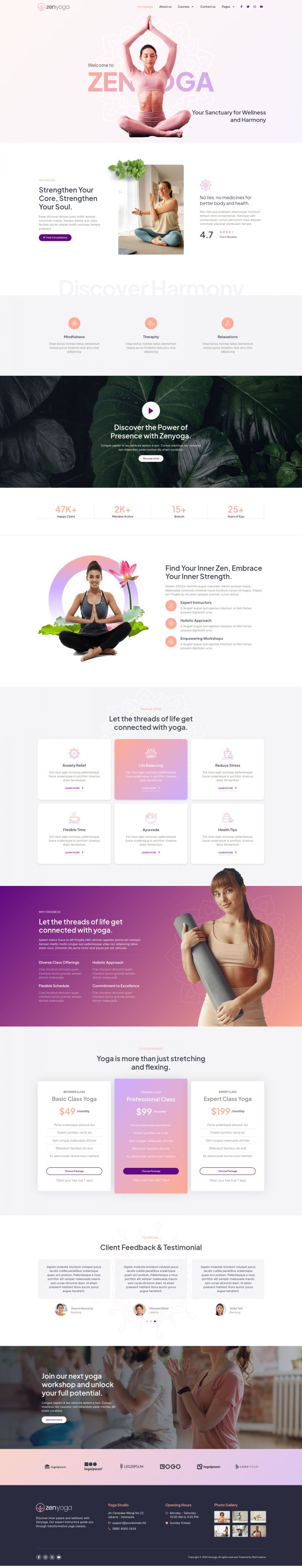 WordPress шаблон ThemeForest ZenYoga