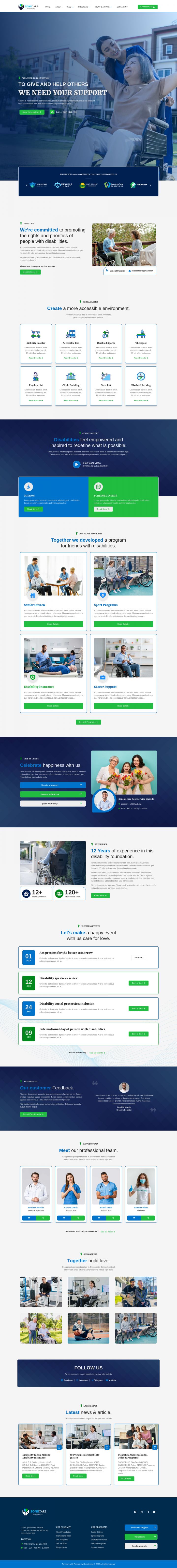 WordPress шаблон ThemeForest Zonecare