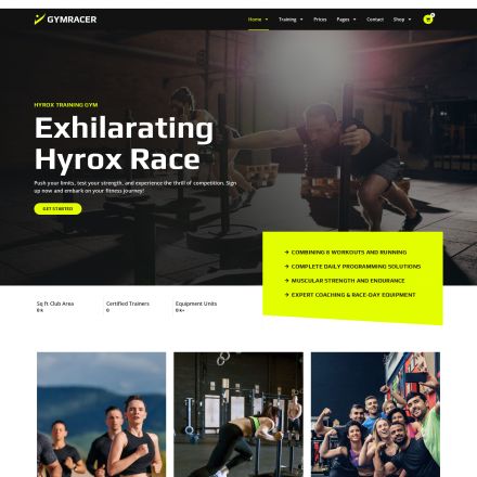 ThemeForest Gymracer