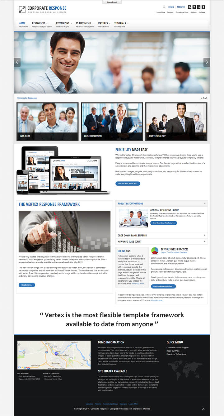 WordPress шаблон Shape5 Corporate Response