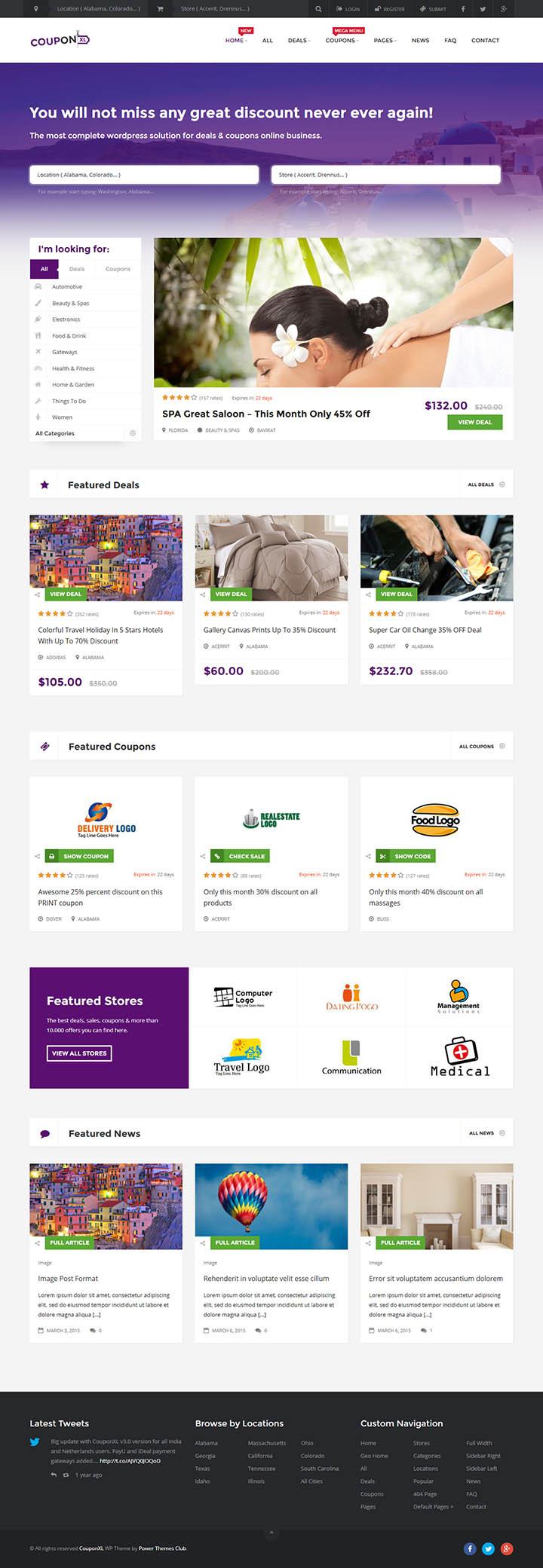 WordPress шаблон ThemeForest CouponXL