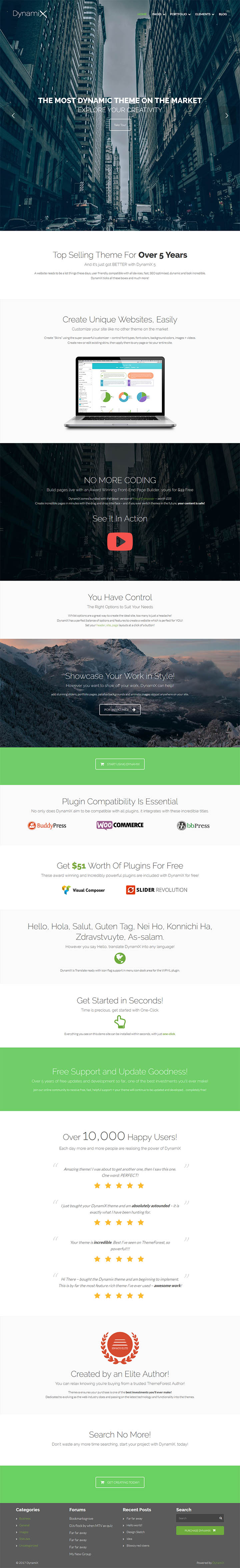 WordPress шаблон ThemeForest DynamiX