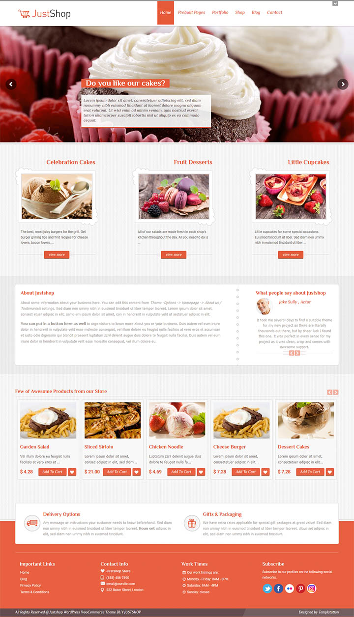 WordPress шаблон ThemeForest Justshop