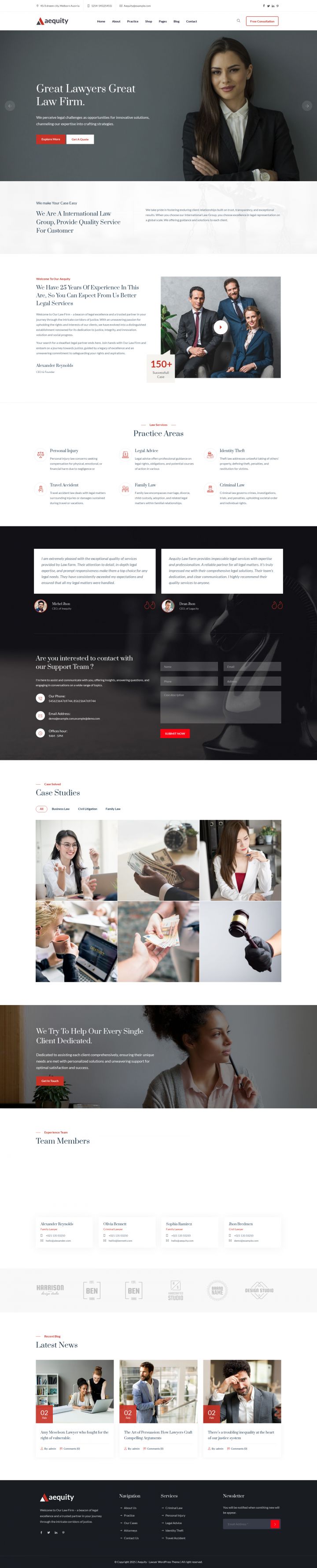 WordPress шаблон ThemeForest Aequity