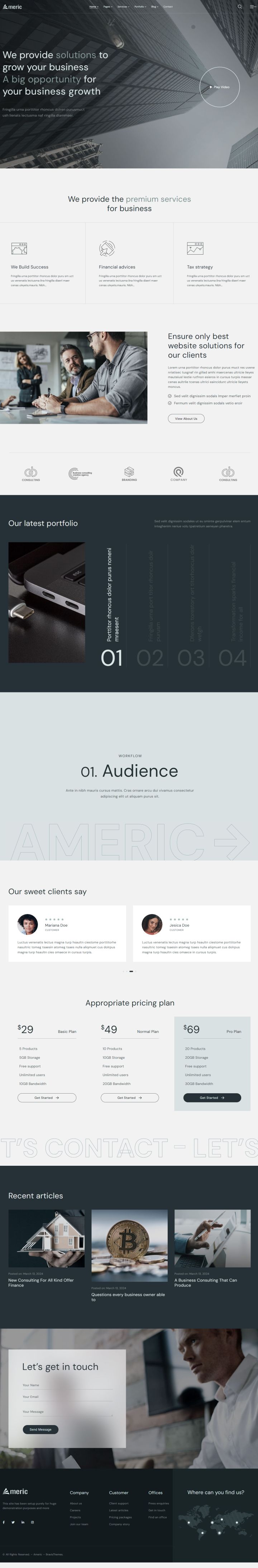 WordPress шаблон ThemeForest Americ